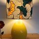 irresistible vintage lamp, wax print with stylised flowers