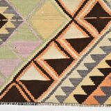 6x9 Faded Color Turkish Vintage Kilim,Handmade Wool Kilim Rug 172x284 Cm