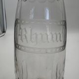 Ancienne carafe en cristal gravé Rhum, XIXeme
