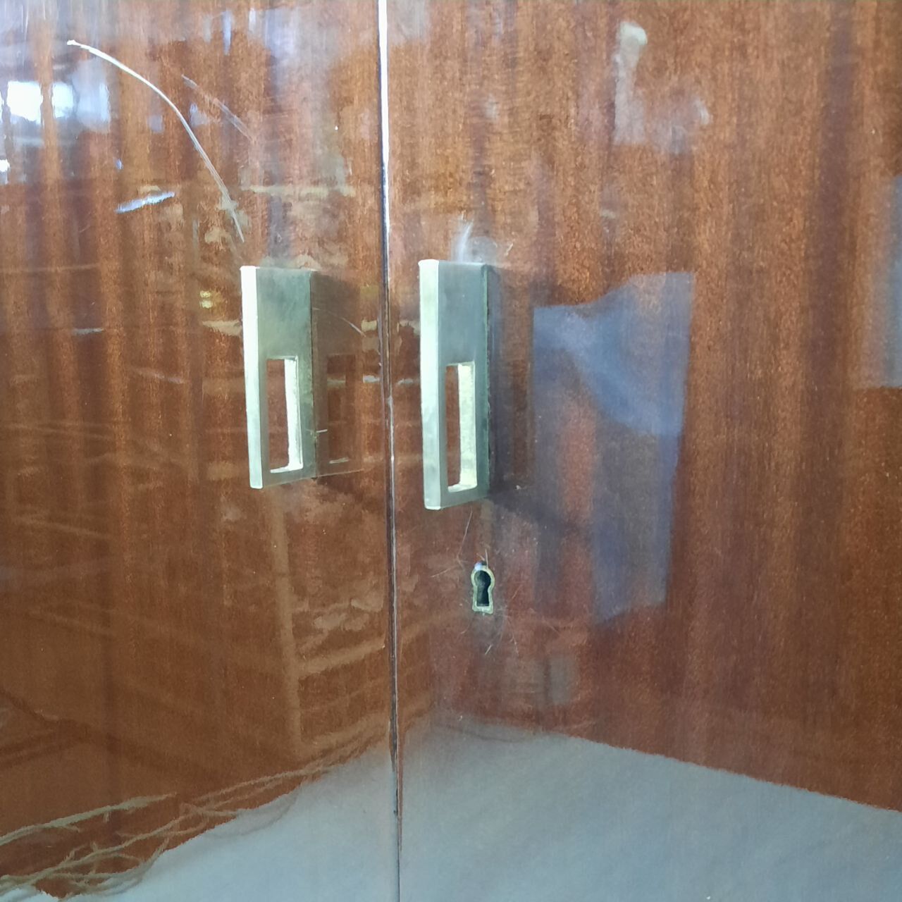 Wardrobe, 1950s bookcase, brass print / tips.