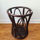 Tabouret/Sellette en rotin et cannage vintage - Années '60/'70