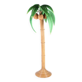 Lampadaire « cocotier/palmier » en rotin