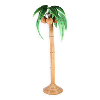 Rattan “coconut/palm tree” floor lamp