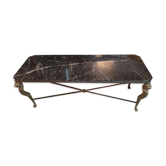 Coffee table marble feet in the shape of lions in bronze