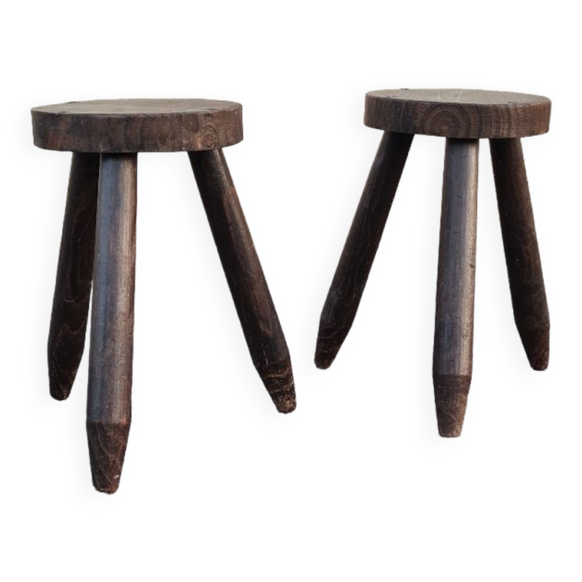 Pair of tripod stools