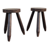 Pair of tripod stools