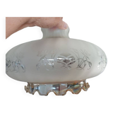 Frosted and smoked glass globe