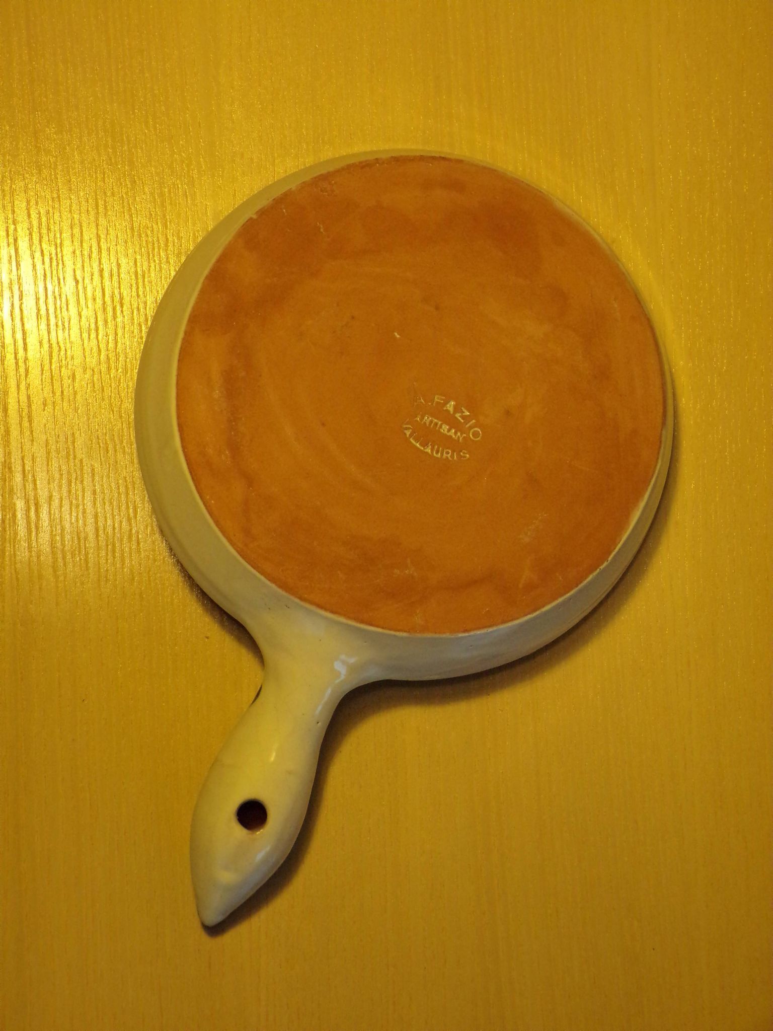 Ceramic fondue pot by Antoine Fazio Vallauris