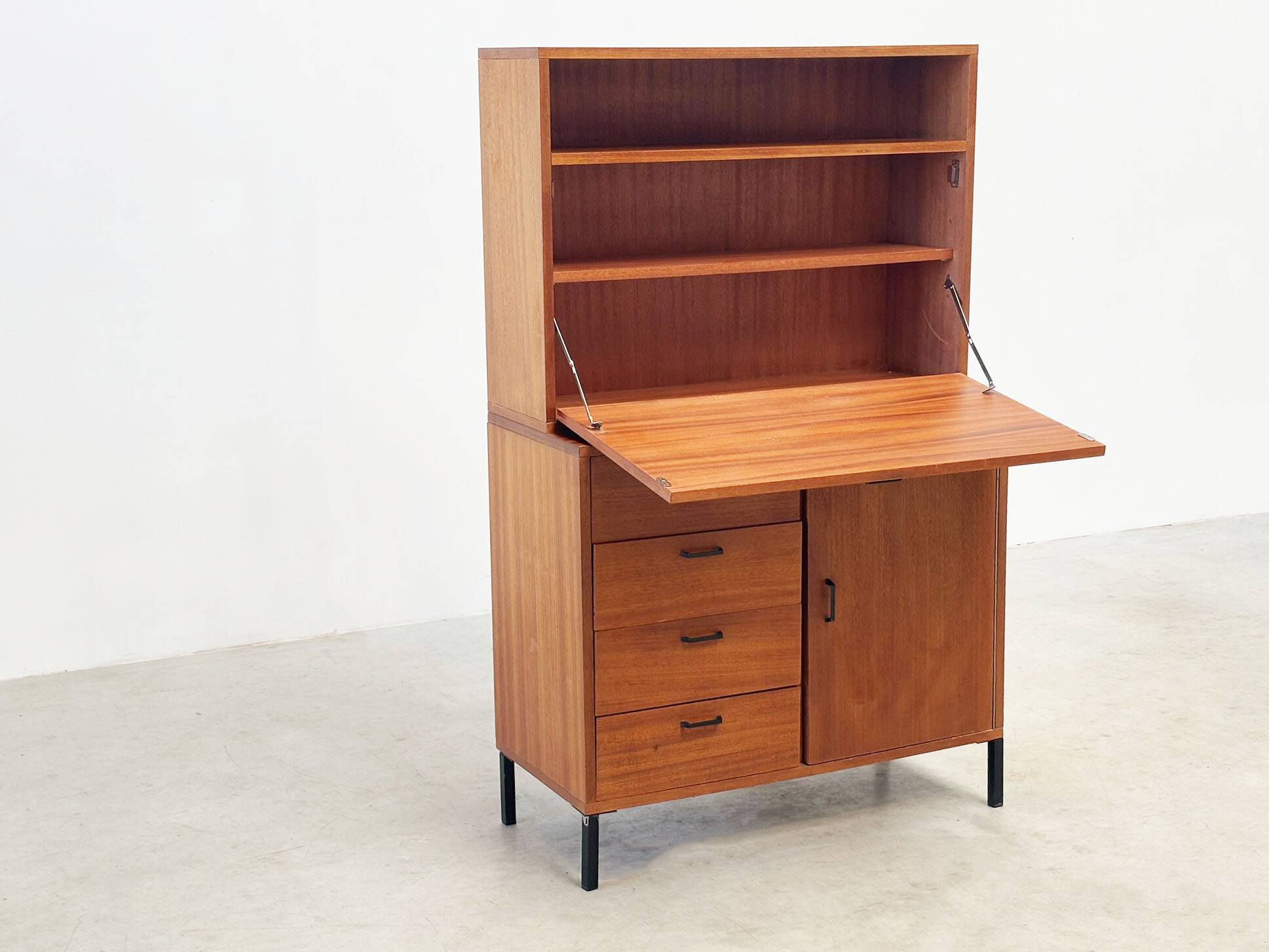 Vintage teak cabinet or secretaire by Simpla Lux