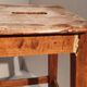 Former vintage Manufrance wooden workshop stool