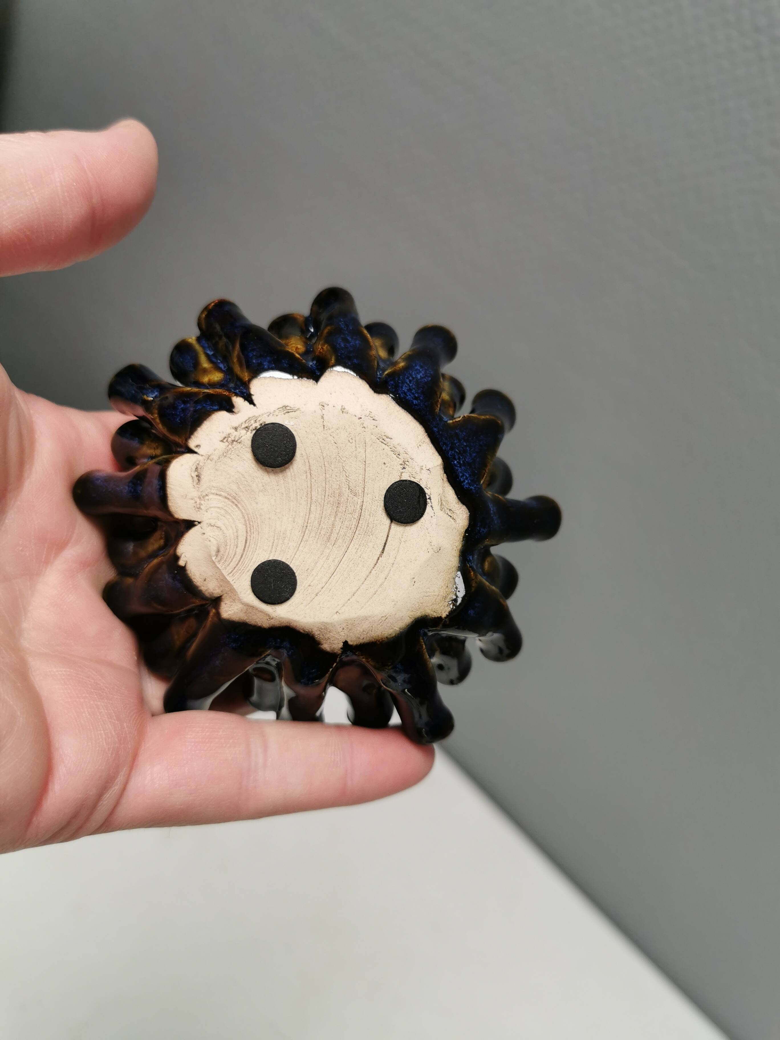 Small ceramic candlestick (for tea lights), Denmark 1970s.