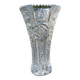 Large engraved and cut crystal vase