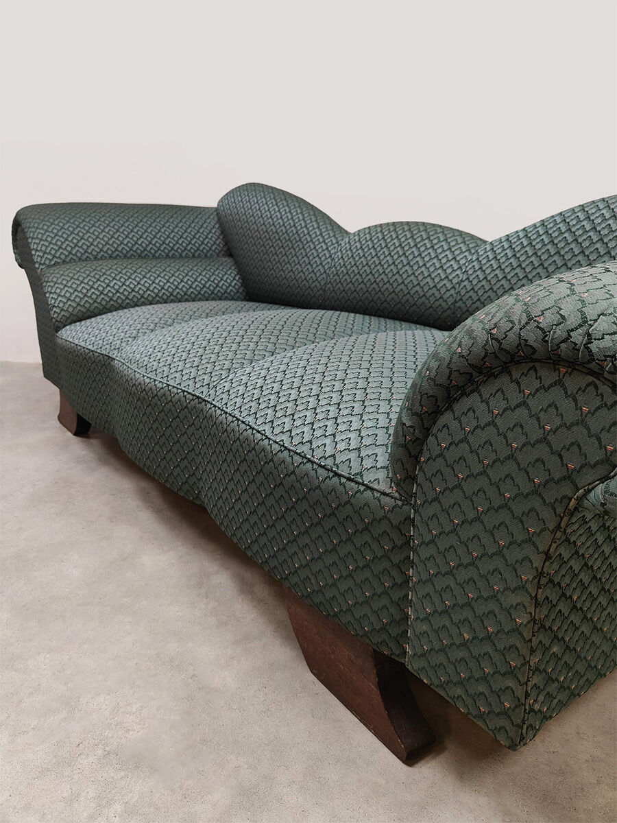 Art deco chaise longue lounge sofa 'Wave'