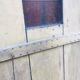 Old wooden door fir look barnwood with window 1800s