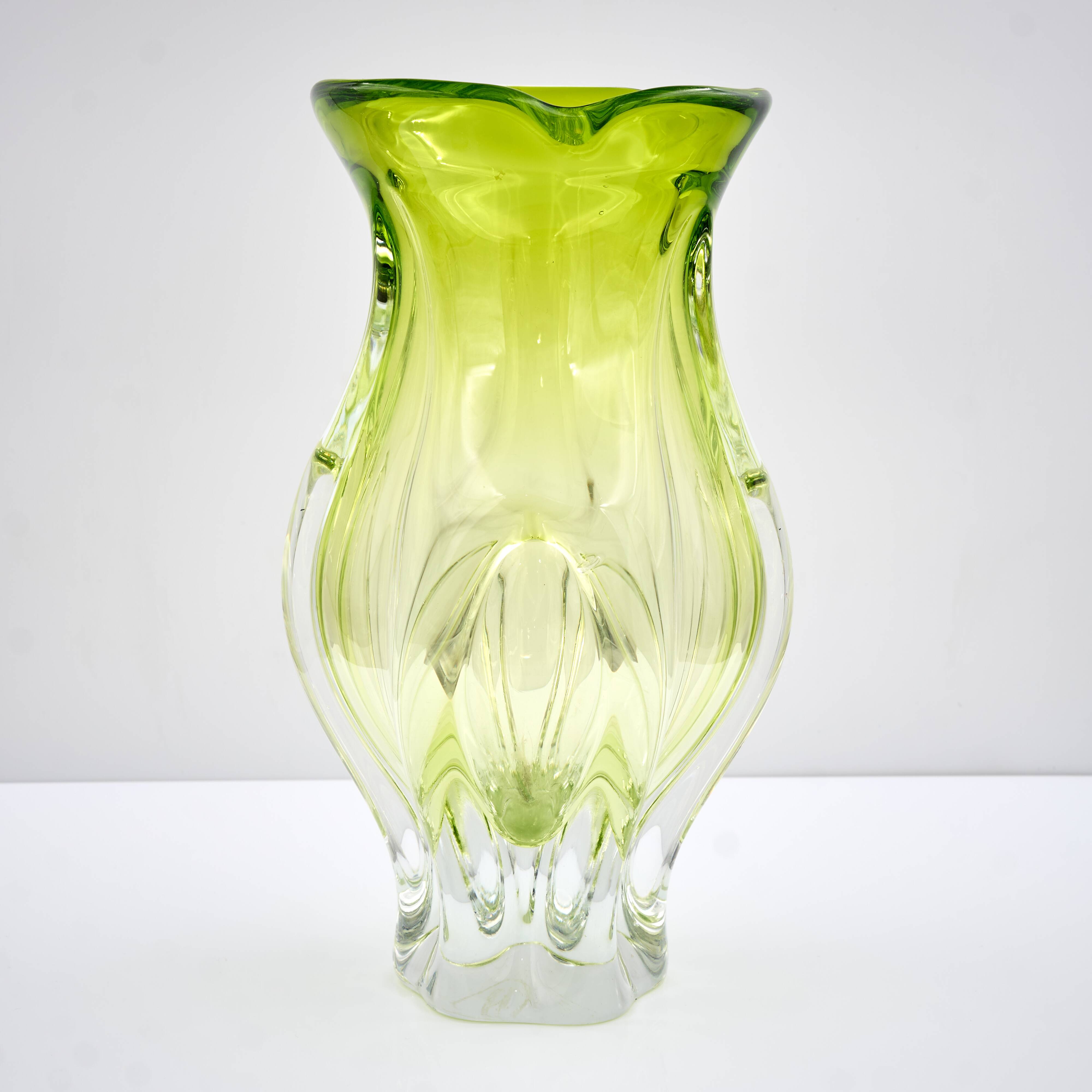 Vase en verre artistique vintage par Josef Hospodka, Tchécoslovaquie, années 1960.