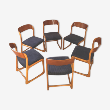 Ensemble de 6 chaises Traîneau Baumann