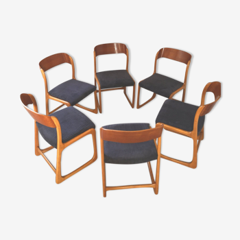 Set of 6 Baumann Sleigh chairs