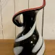 Italian "zebra" glass vase