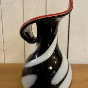 Vase en verre "zebra" italien