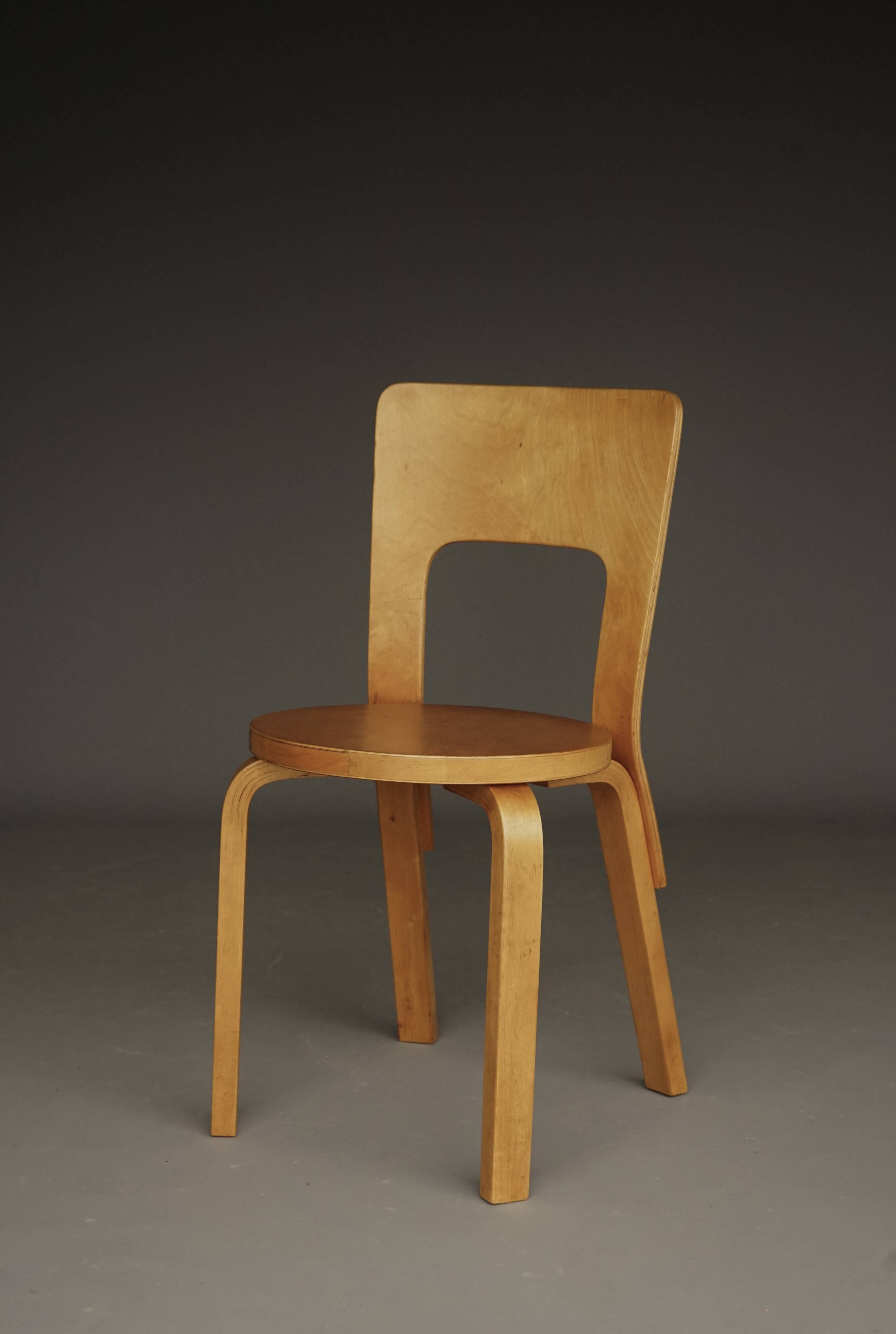 Model 66 Side Chair by Alvar Aalto for Artek, 1940s