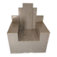 Architectural armchair in polished concrete – Unique artisan piece.
