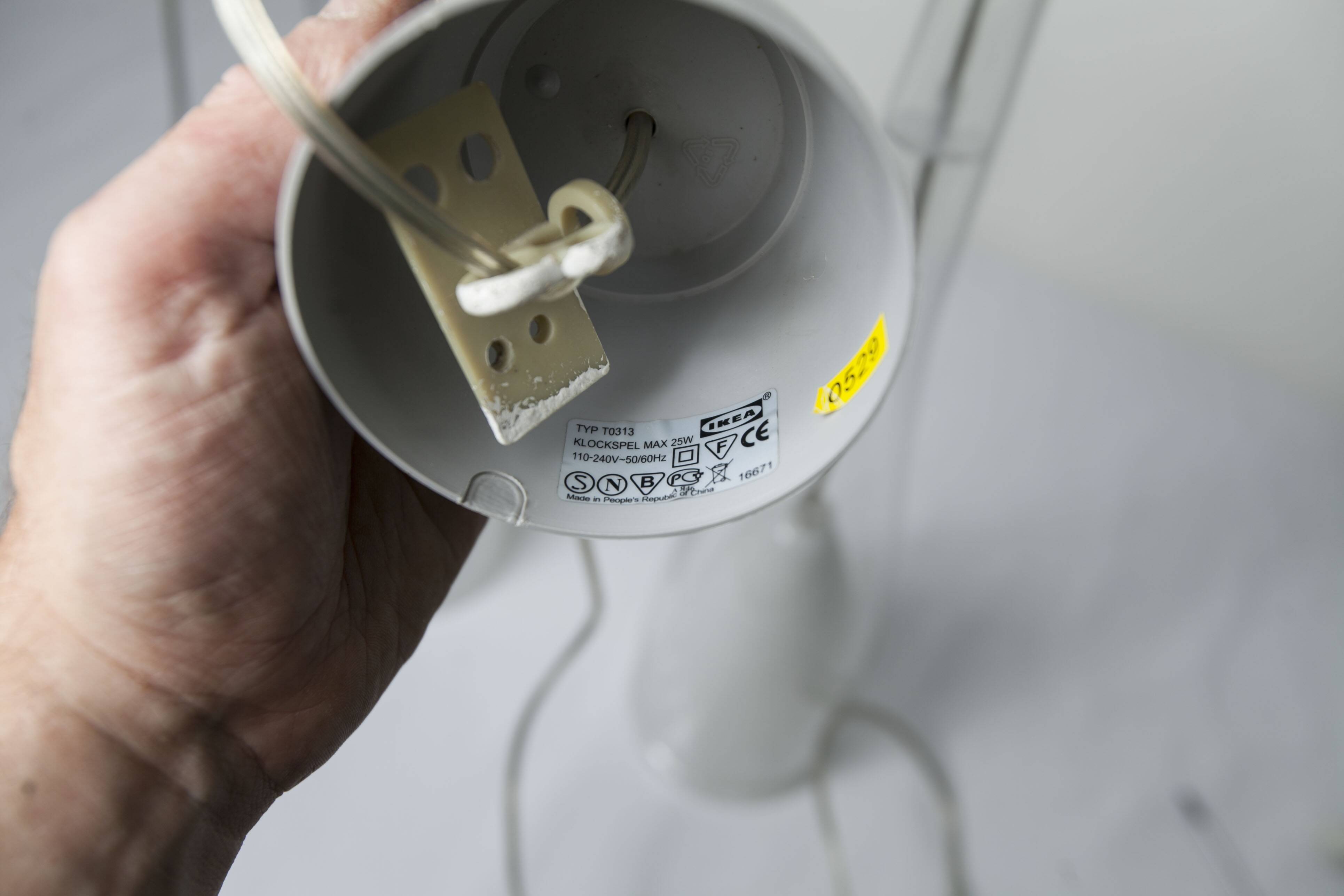 Pair of IKEA klockspel pendant lamps from 1980, cleaned and working