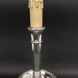 Silver Plated Bronze Tripod Candle Holder Mounted As A Lamp