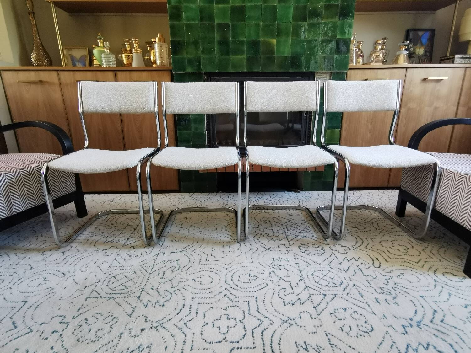 4 renovated vintage sled chairs