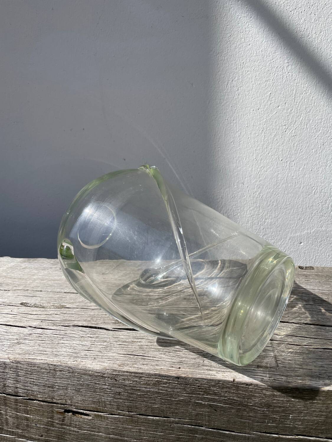 Murano transparent glass vase