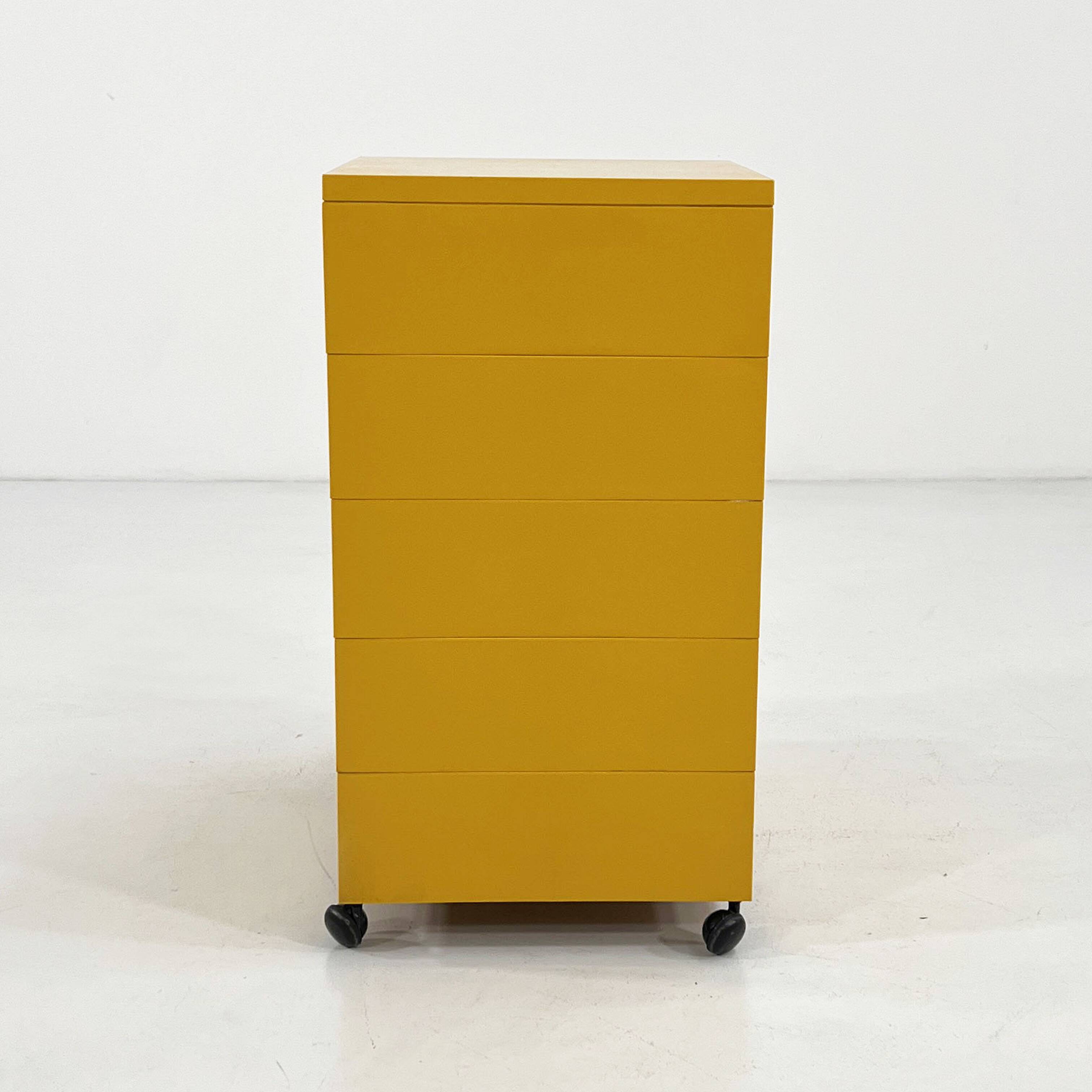 Chest of drawers with 5 drawers model "4601" by Simon Fussell for Kartell, 1970