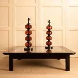 Wood and stainless steel coffee table
