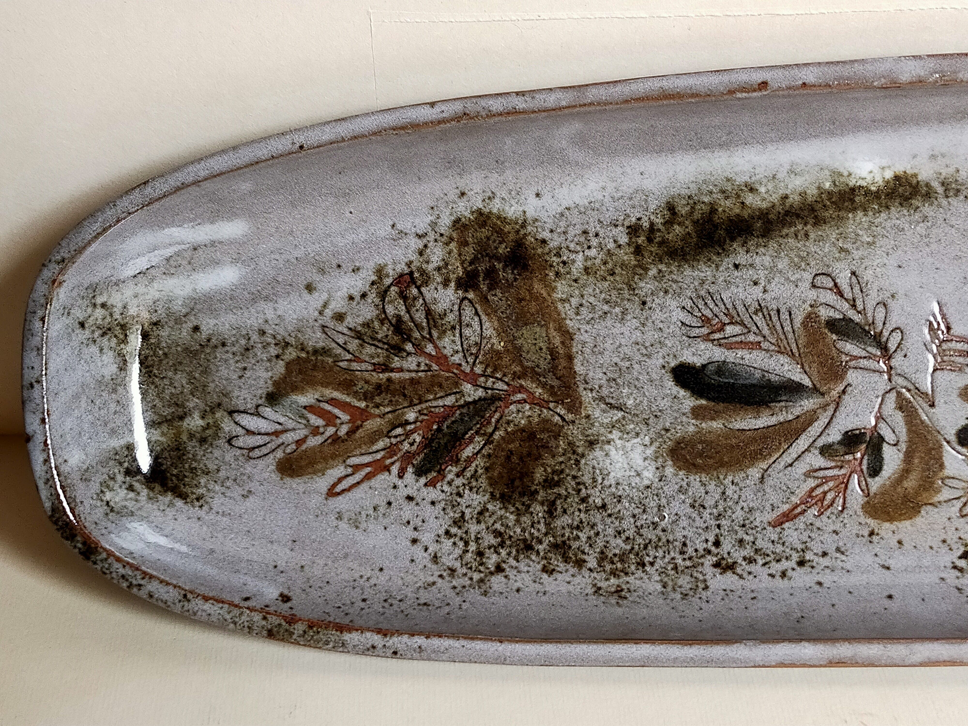 60s ceramic potter oval dish