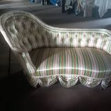 Striped silk chaise longue