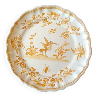 Assiette en faïence Martres Tolosane Orange