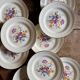 Set of 12 vintage flat plates - Fleurette by Gien