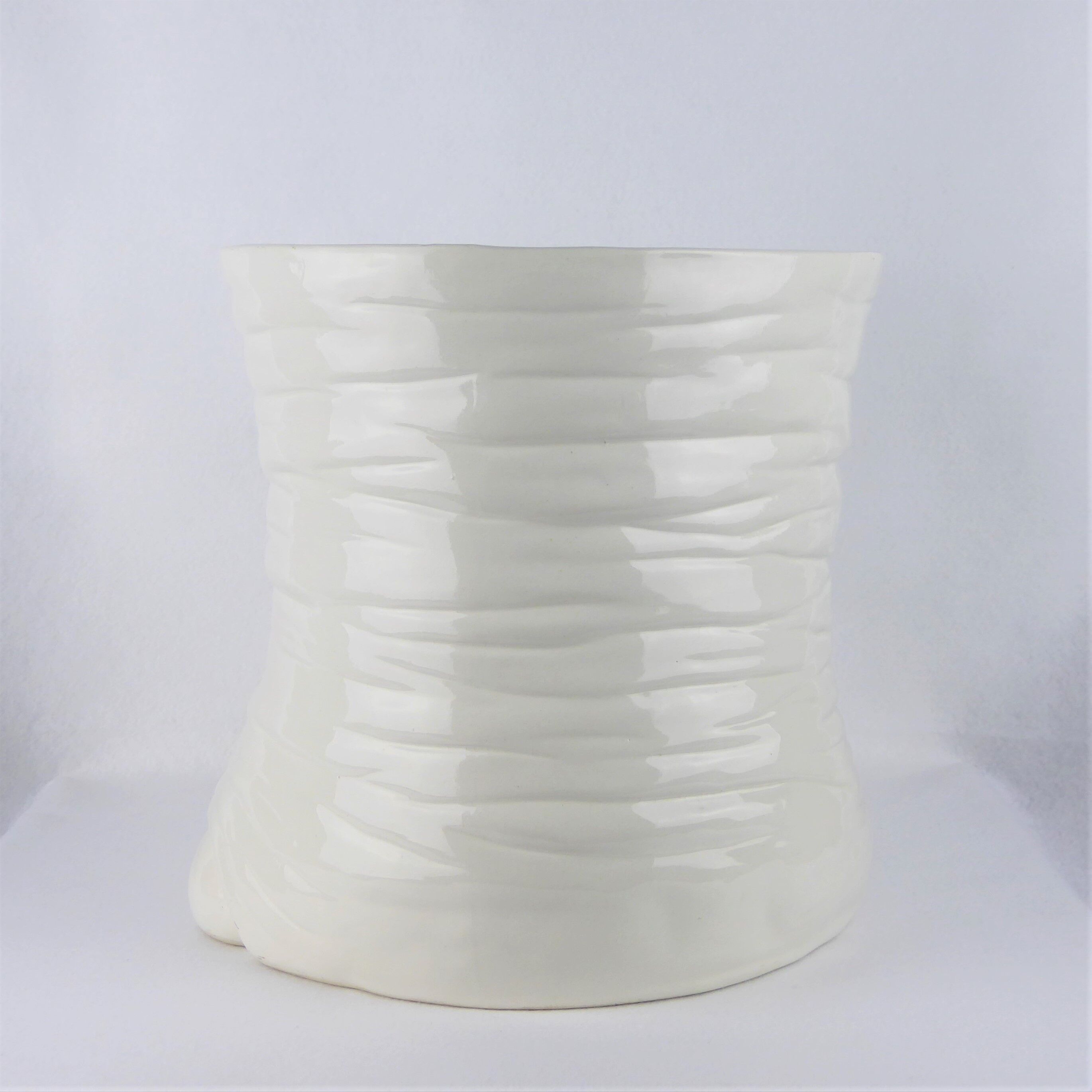 Grand Cache-pot-white vintage, Chaumette Italy, ceramics