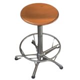 Sgabello Tecnico Industriale Legno e Metallo (Regolabile)