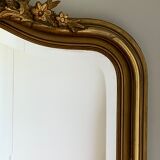 Miroir ancien Louis Philippe doré XIX eme - 114x67cm
