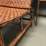 Old rattan armchair