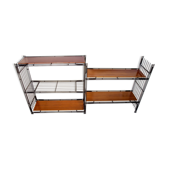 Modular shelves on wall or stand, published by Multimueble 1960