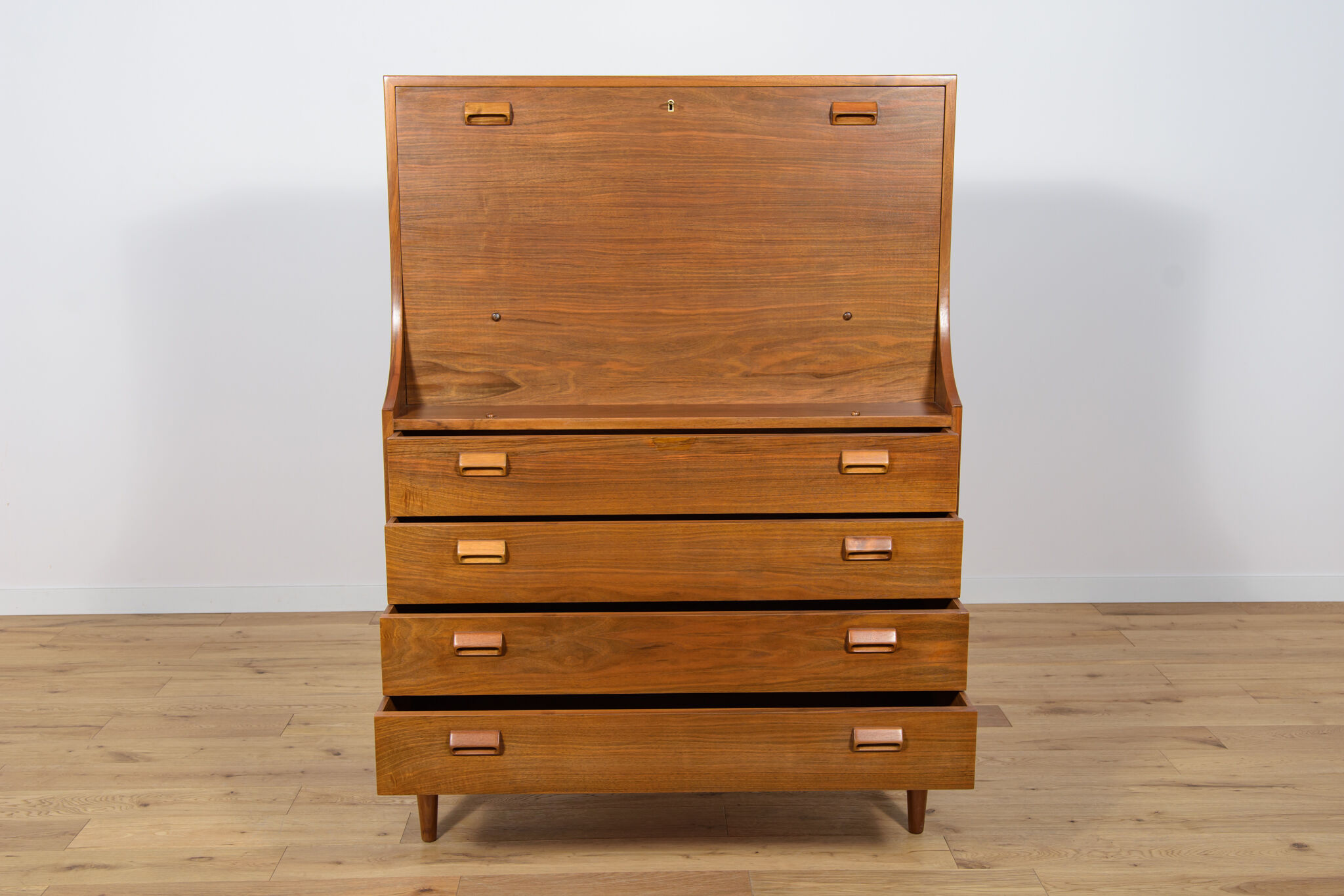 Mid-Century Danish Walnut Secretary by Borge Mogensen for Soborg Mobler, 1960s