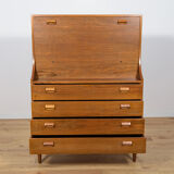 Mid-Century Danish Walnut Secretary by Borge Mogensen for Soborg Mobler, 1960s
