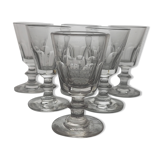 6 verres à vin style Baccarat modèle Caton / XIXème