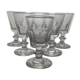 6 Baccarat style wine glasses, Caton model / 19th century