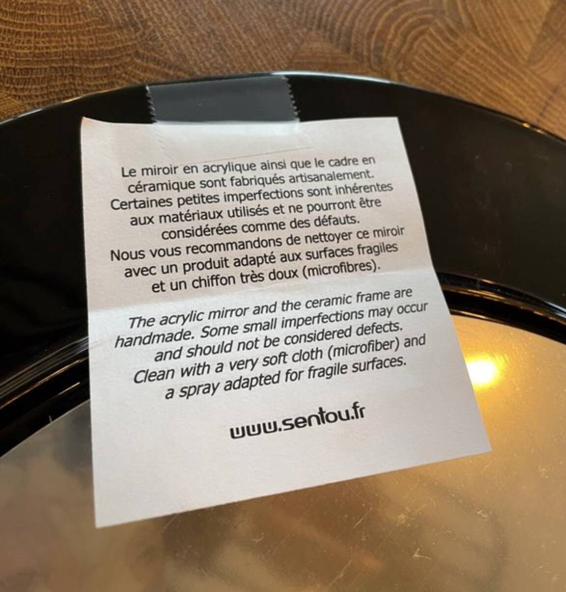 Set of 2 ceramic mirrors Brigitte de Bazelaire Sentou edition