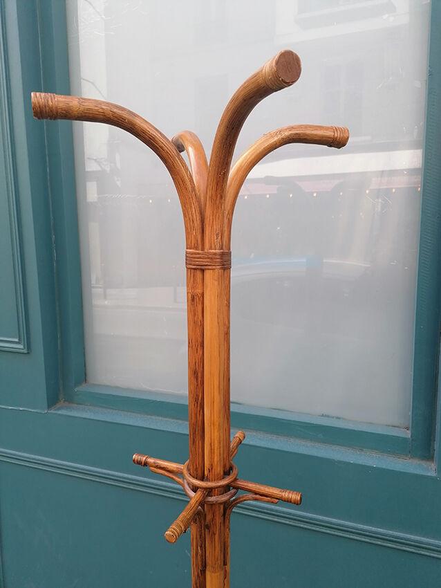Rattan parrot coat rack, 1960