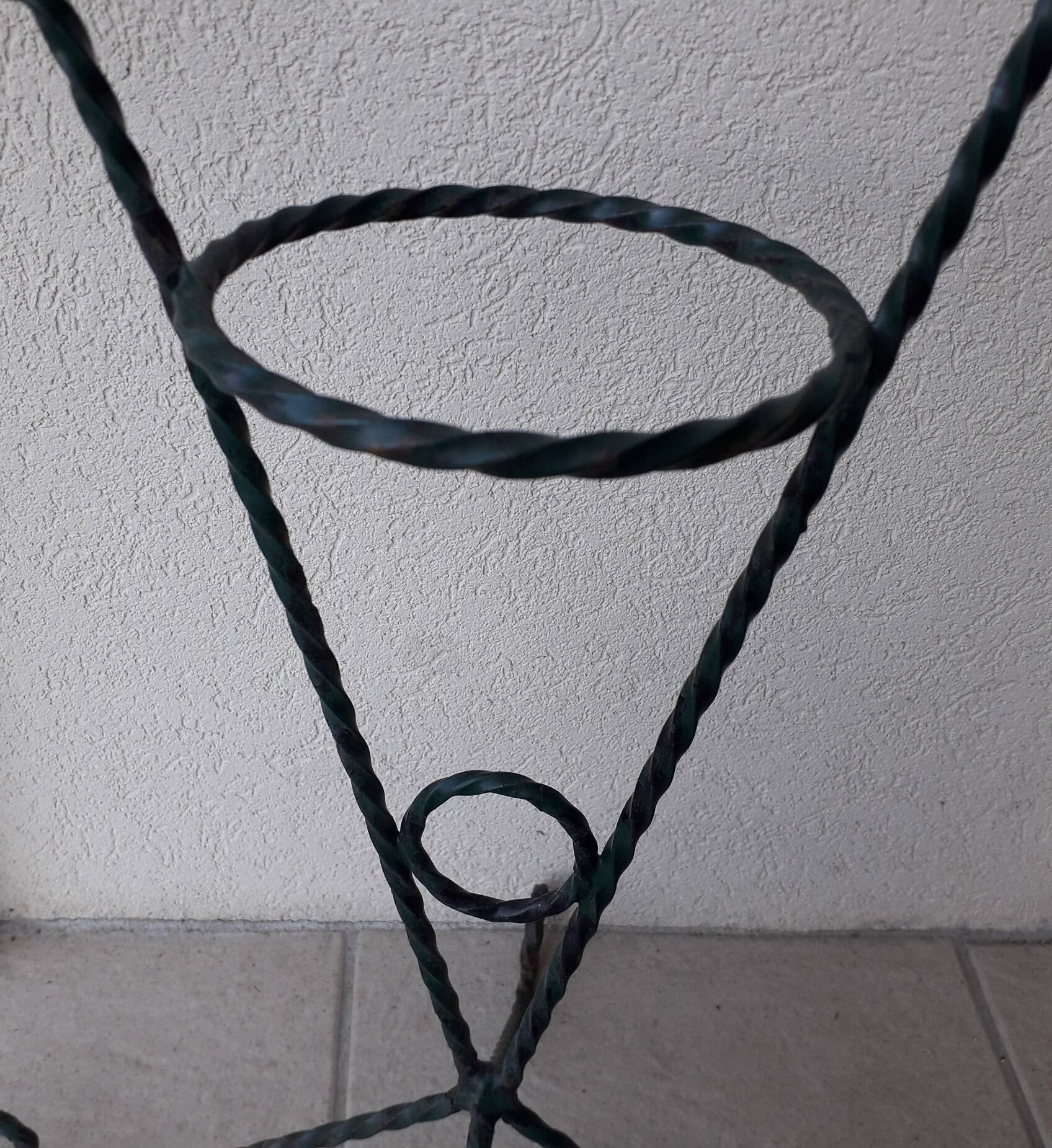Wrought iron plant stand