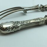 Box of cutlery with leg / roast silver filled.