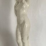 Glazed Ceramic Lamp Base for Women, signed