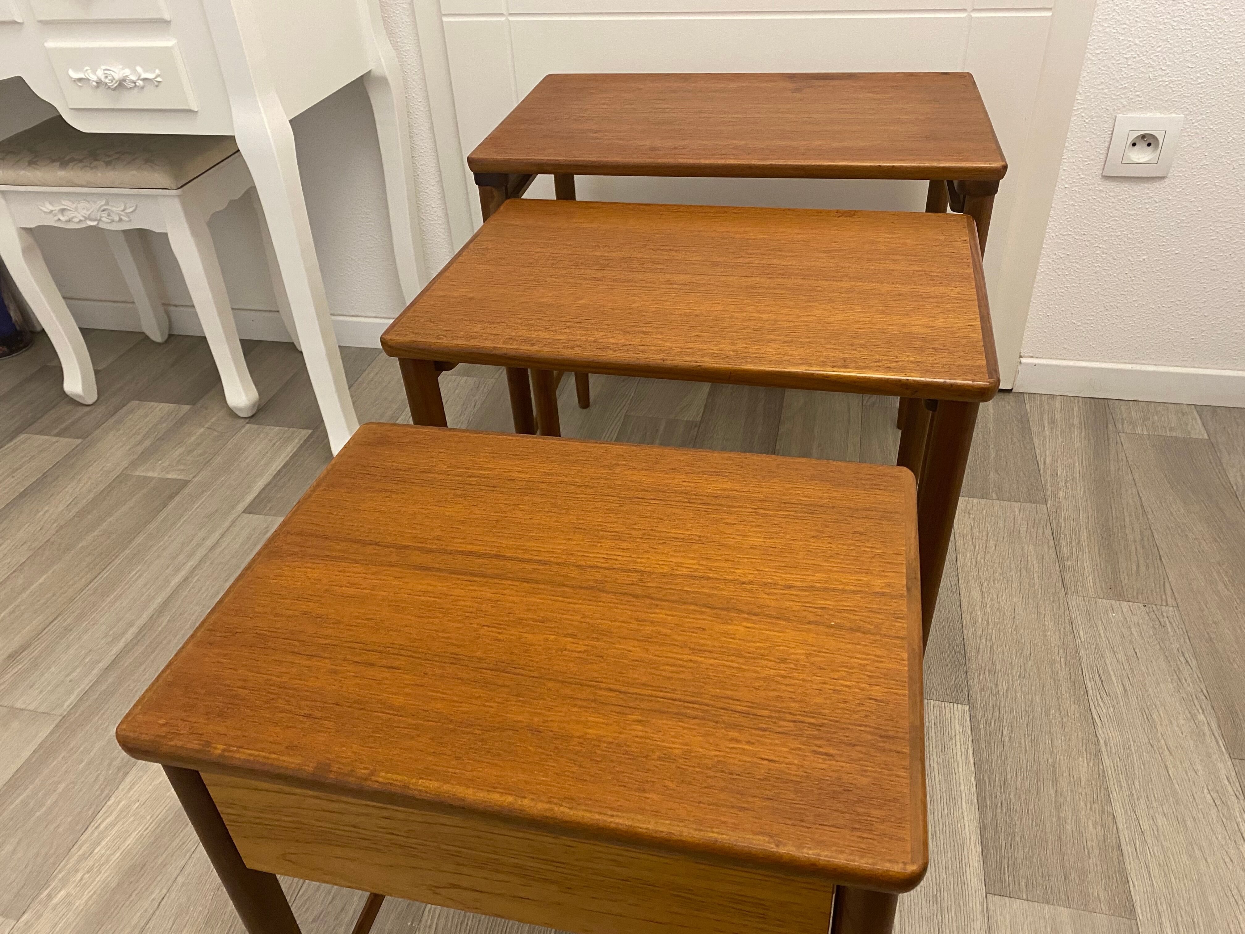 Tables gigognes scandinave en teck pour Opal Möbel